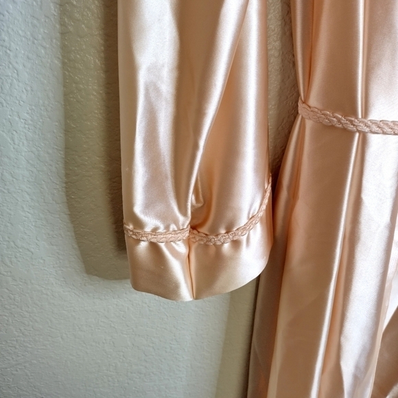 Vintage miss Elaine 60/70 Union satin long robe with nightgown sz M - Picture 4 of 15